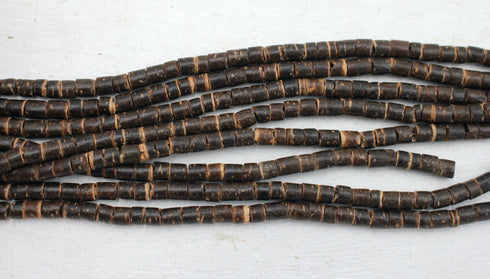 Brown Coconut Shell Beads, 5mm, Heishi